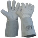 Leather Argon Welding Gauntlet Glove 30cm