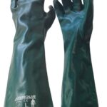PVC Green Chemical Double Dipped Gauntlet Glove 45cm