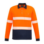 Unisex Hi Vis Segmented Tape Long Sleeve Polo