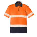 Unisex Hi Vis Segmented Tape Short Sleeve Polo