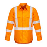 Mens Hi Vis X Back Taped Long Sleeve Shirt