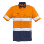 Mens Rugged Cooling Hi Vis Taped Short Sleeve Shirt