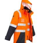 Mens Hi Vis 4 In 1 Waterproof Jacket (With Fleece Vest)