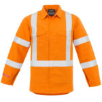 Mens Red Flame Hi Viz X Back Shirt