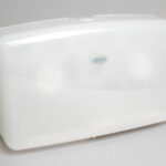 Coastal White Twin Jumbo Roll Toilet Tissue Dispenser