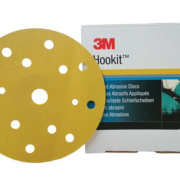 3M Hookit Gold 255P/216U 150mm x 15H Disc 240-500G 100pk