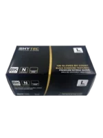 Hytec Premium Black Textured Nitrile Powder Free Glove 100pack